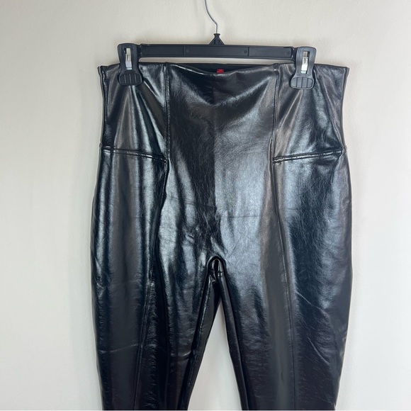 SPANX faux patent leather leggings black size XL - Picture 7 of 11